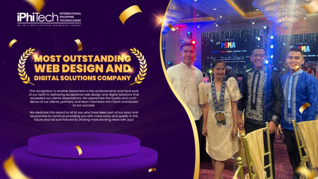 iPhiTech representatives receives The Most Outstanding Web Design and Digital Solutions Company by the Philippine Social Media Awards