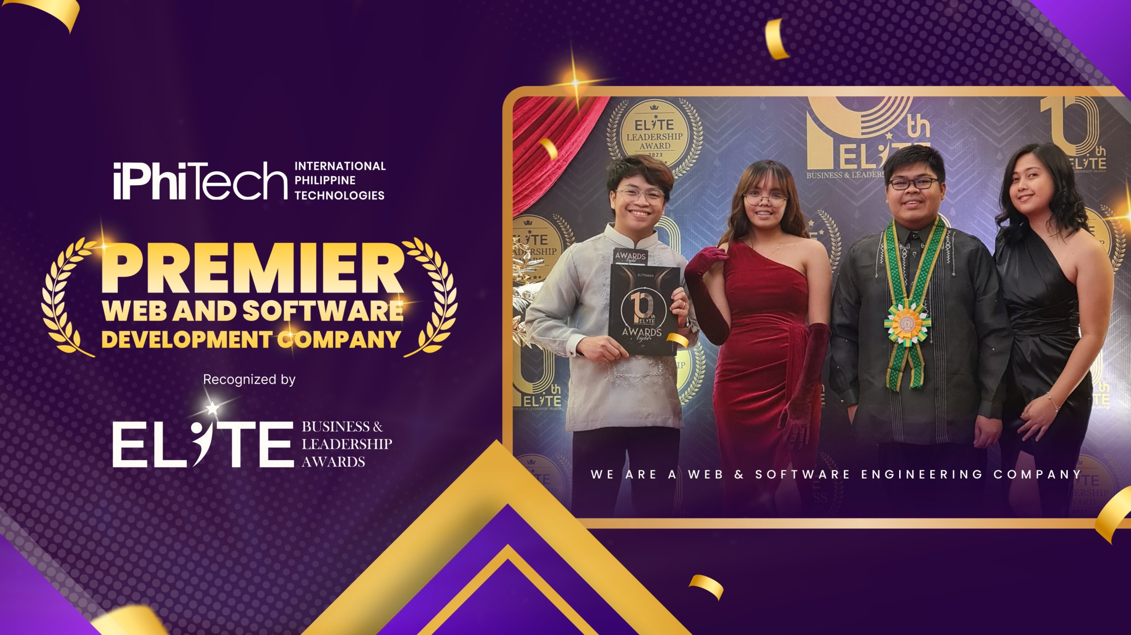 iPhitech representatives received the Premier Web and Software Company Award by Elite Business and Leadership Awards 2023.