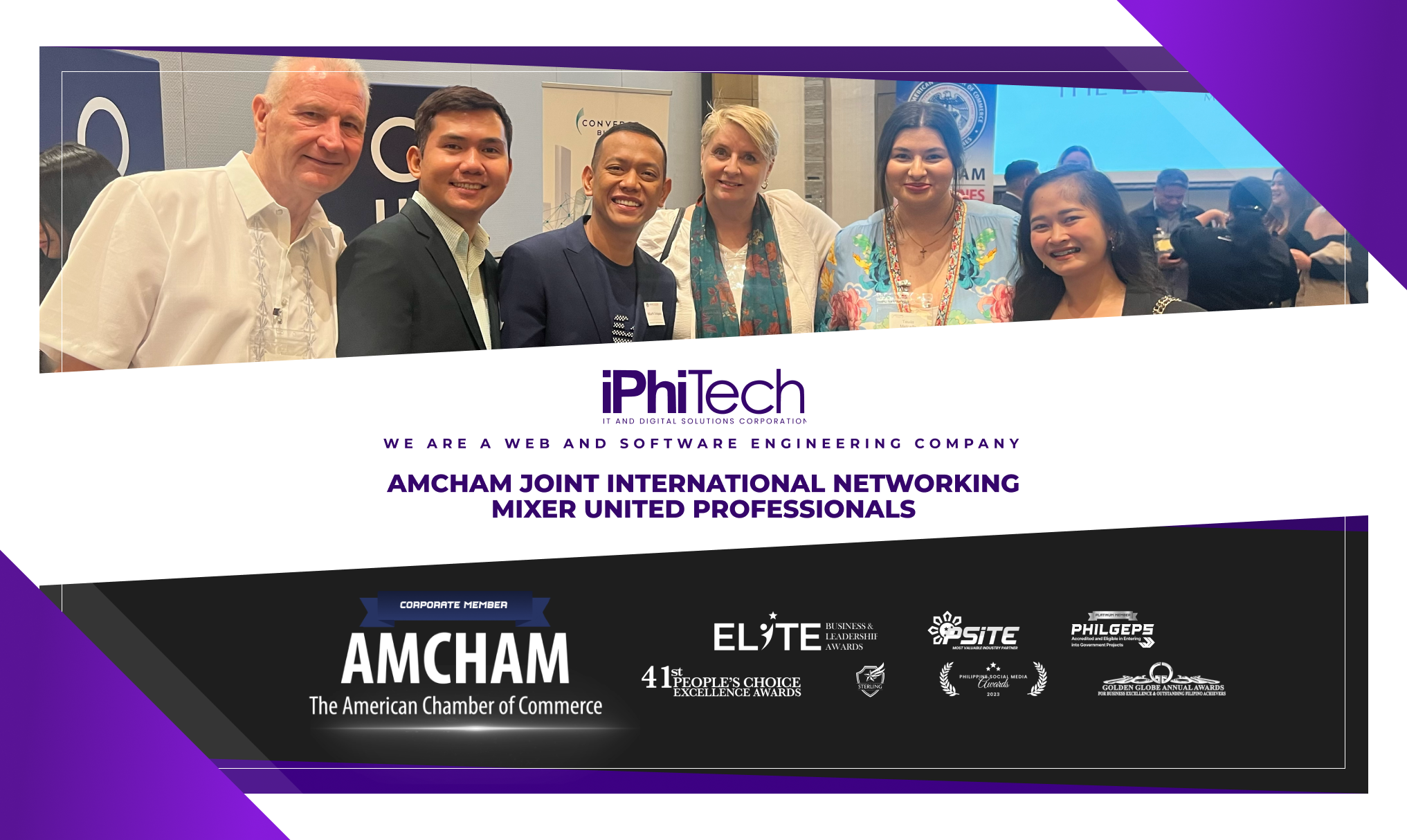 iPhiTech Representatives at the AmCham Joint International Networking Mixer