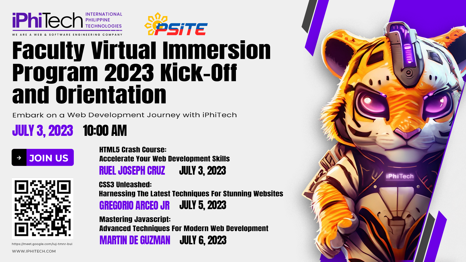 iPhiTech Faculty Immersion Program 2023 in collaboration with PSITE