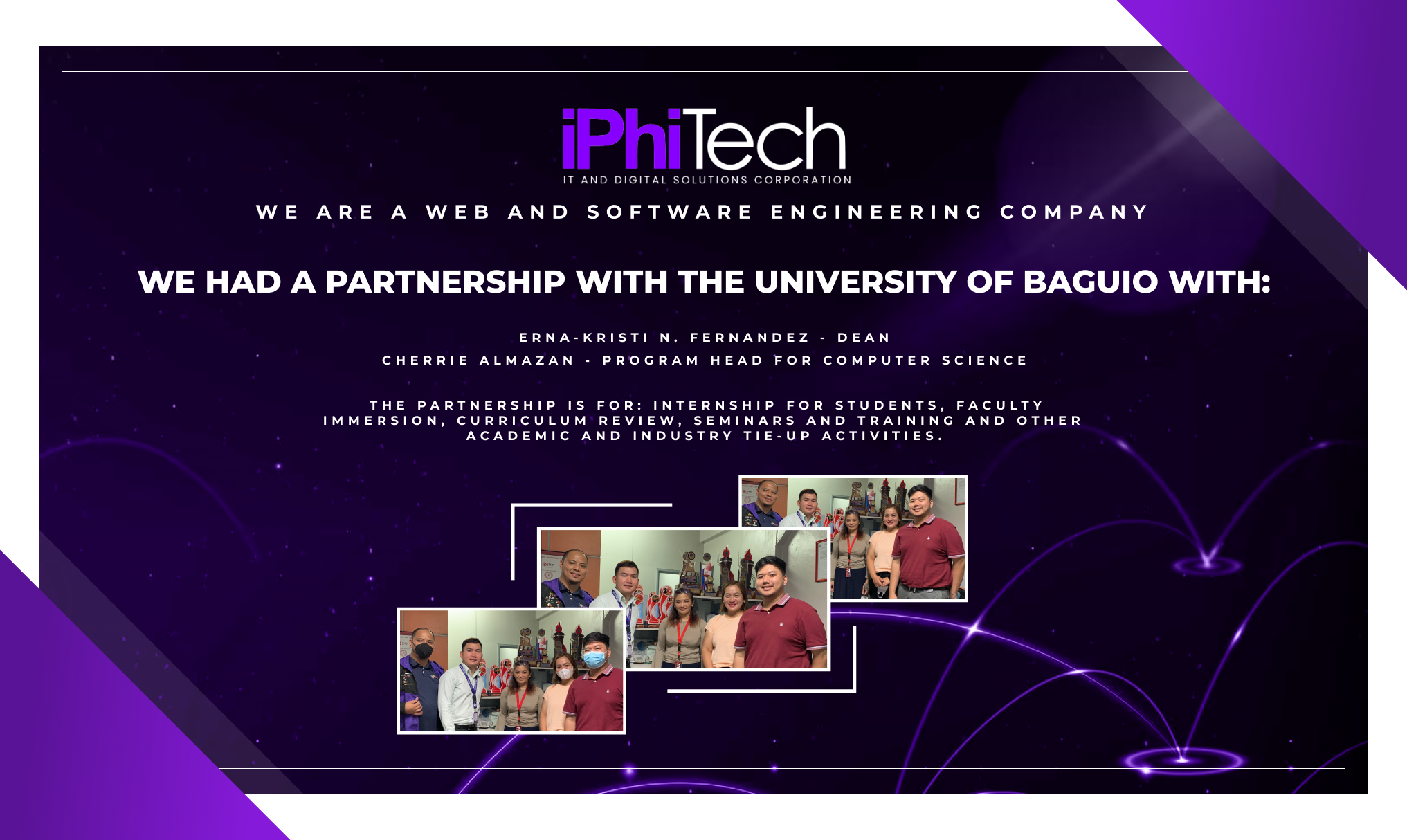 Partnership of iPhiTech and University of Baguio School of Information Technology