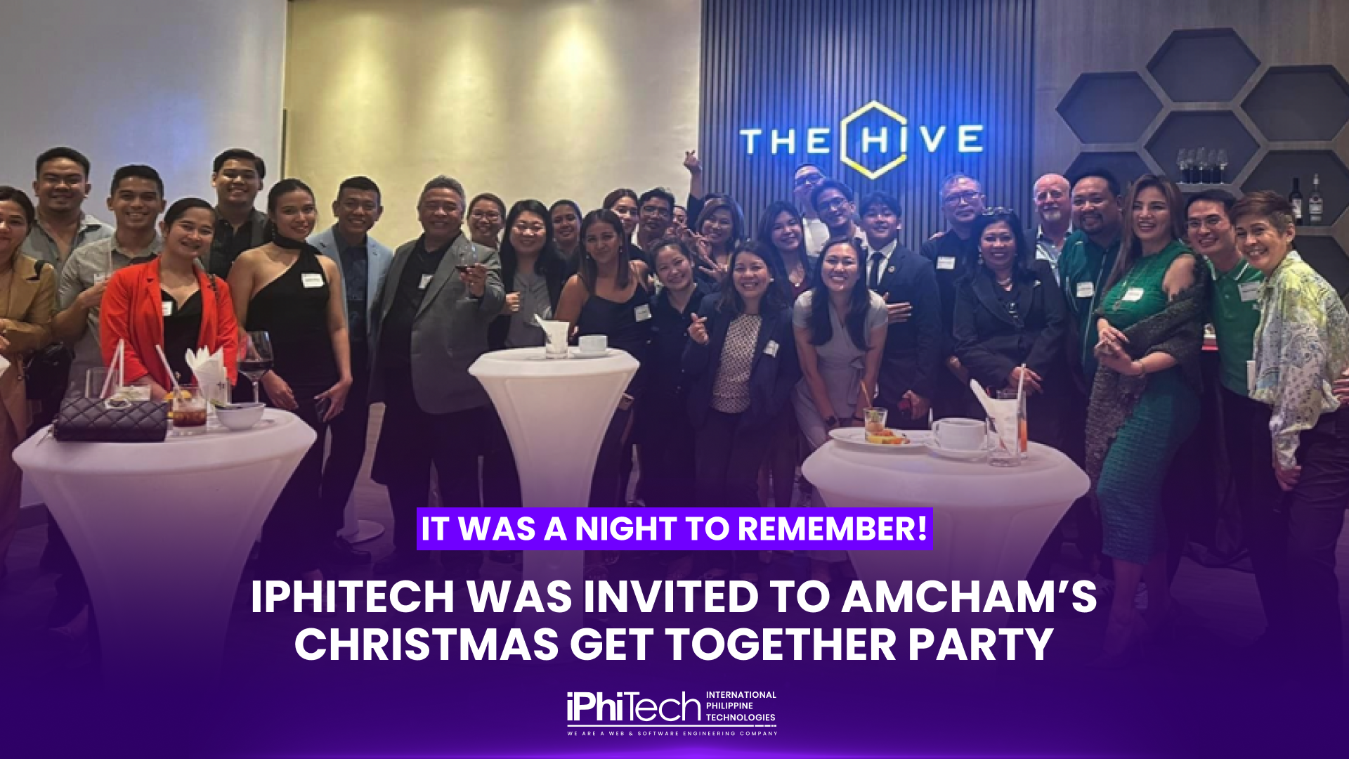iPhiTech executives and other participants of the AMCHAM christmas get together event